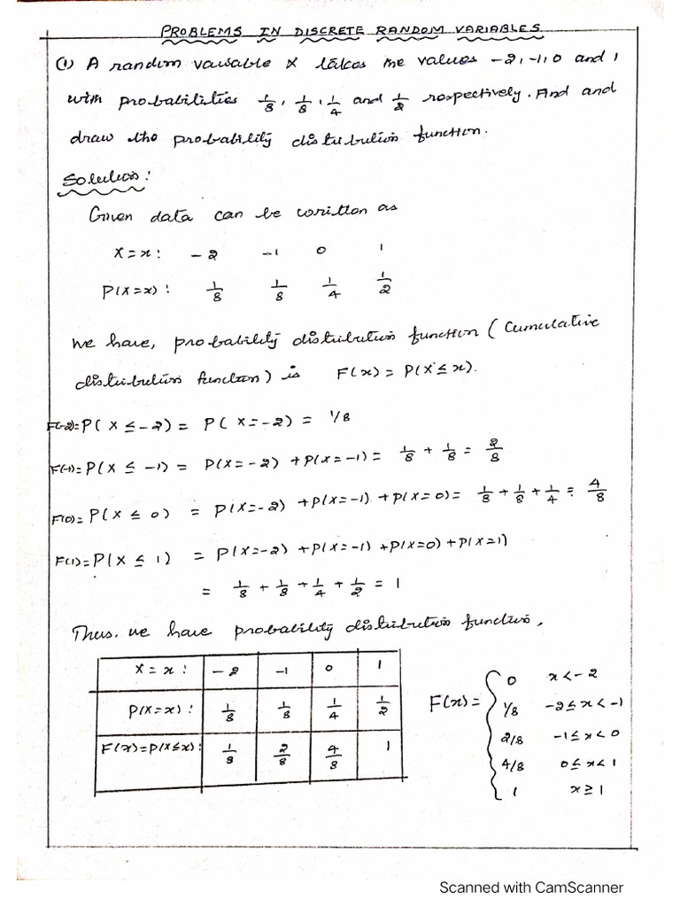 Lesson 04 Problems in Discrete Rvs PDF