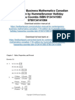 Contemporary Business Mathematics Canadian 11th Edition Hummelbrunner Solutions Manual 1