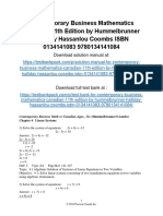 Contemporary Business Mathematics Canadian 11th Edition Hummelbrunner Test Bank 1