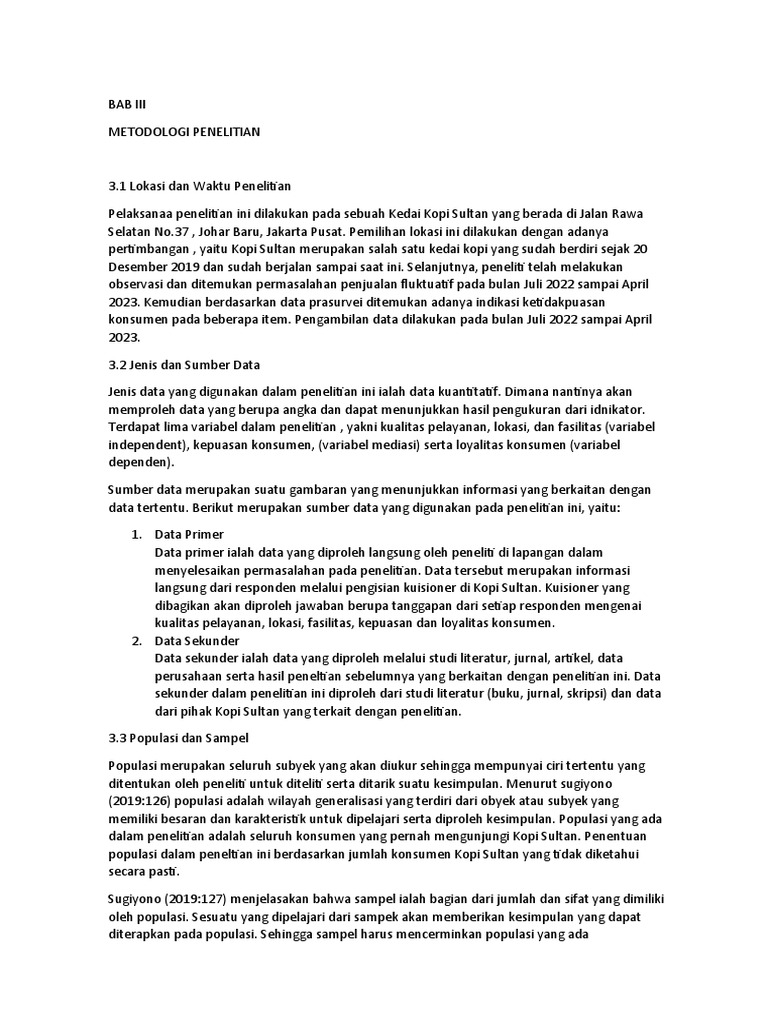 Bab Iii 2023 | PDF