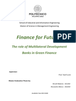Finance For Future - : The Role of Multilateral Development Banks in Green Finance