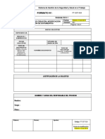 FT-SST-024 Formato Solicitud de Creación, Modificación y Eliminación de Documentos