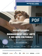 Brochure Master Full Time Management DellArte e Dei Beni Culturali 5 Edizione 2023