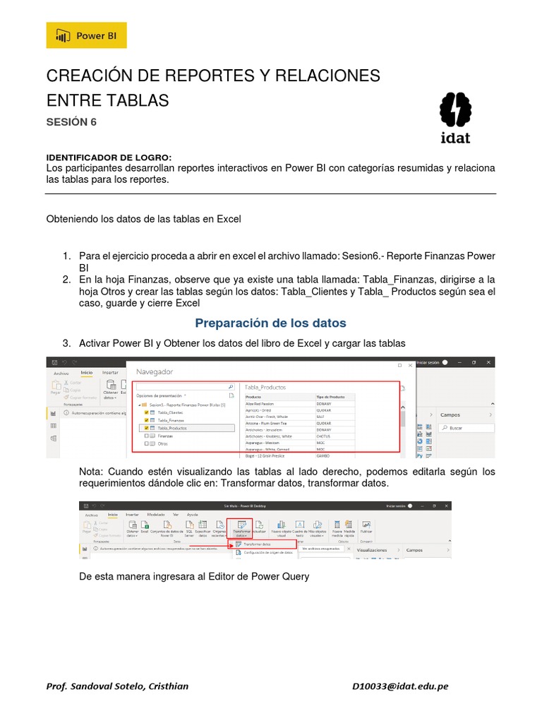Reportes Interactivos en Power BI | PDF | Microsoft Excel | Informática
