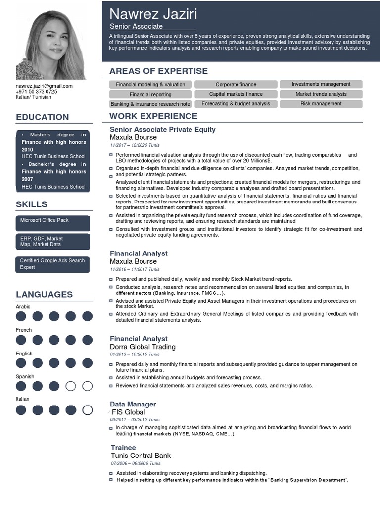 Senior Associate Private Equity Profile | PDF | Investing | Private Equity