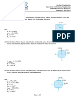 21MECH01I Tutorial 2 Principle Stresses