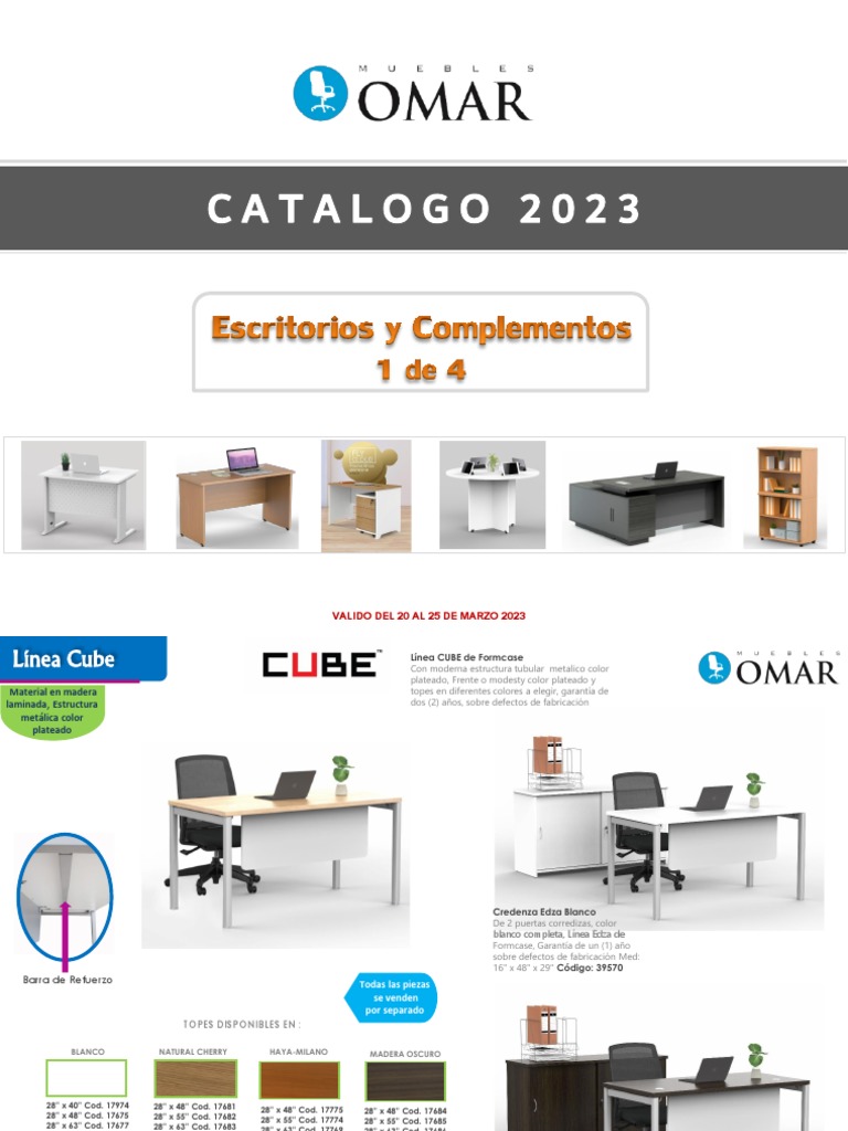 Catalogo Muebles Omar Digital 1 de 4 Escritorios y Complementos 2023