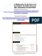 Contemporary Mathematics For Business and Consumers Brief Edition 7th Edition Brechner Solutions Manual 1