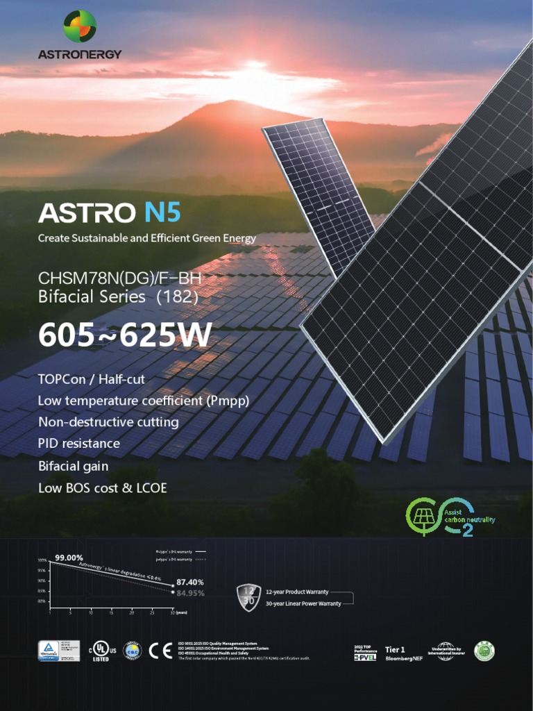Astronergy N5 Bifacial Solar Panels | PDF | Physical Sciences | Electricity