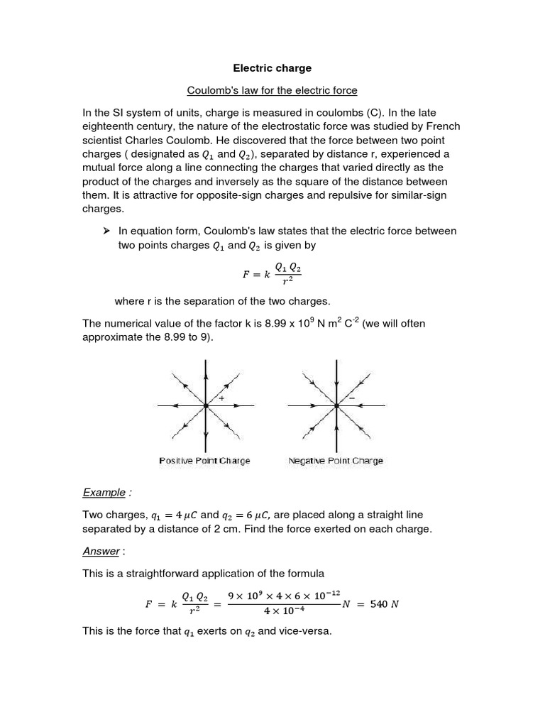 Electric Field Pdf