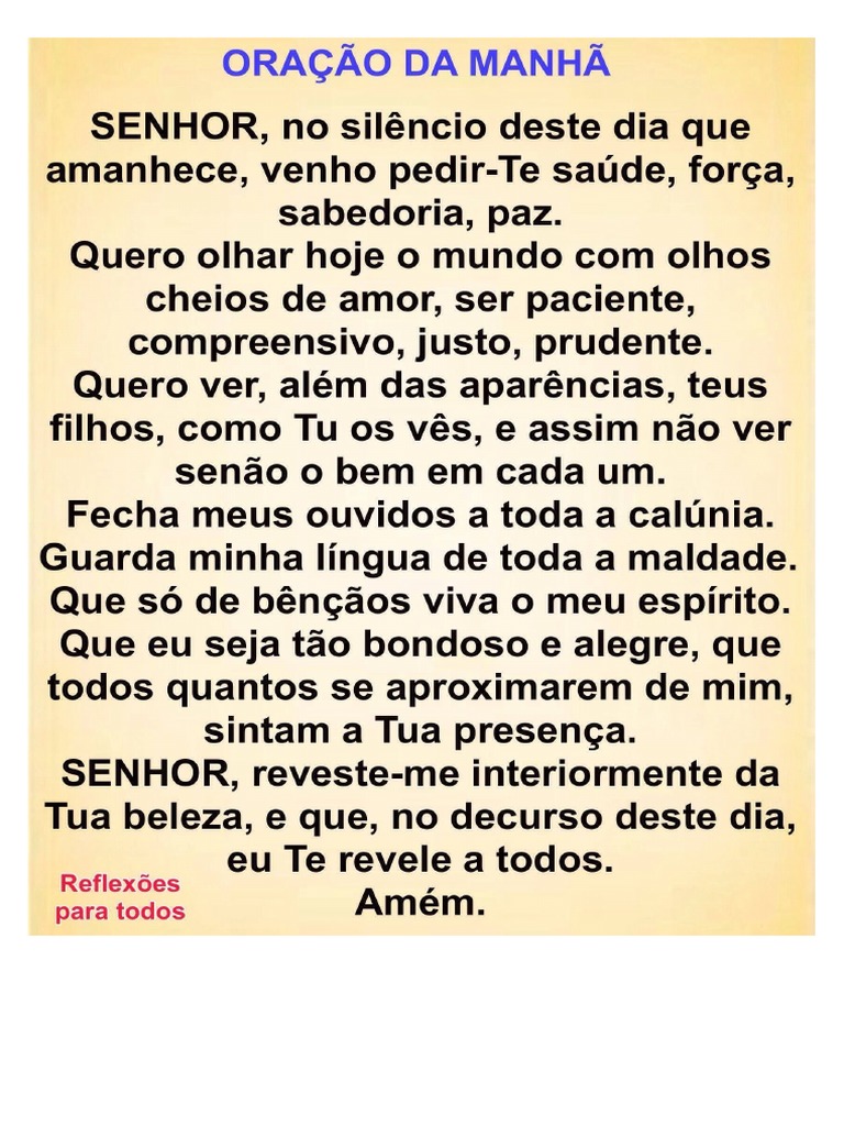 Oração Da Manhã Pdf