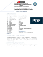 03 - Programación Curricular - Proyecto Empresarial