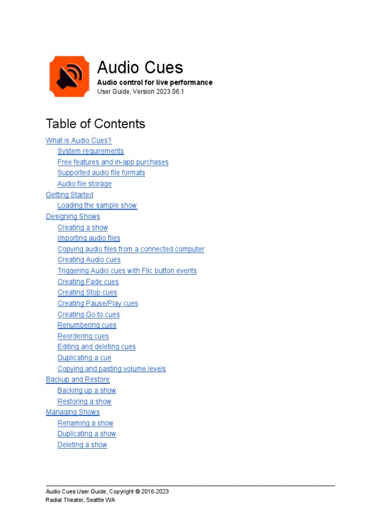 Audio Cues User Guide PDF Computer File Computer Keyboard