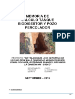 Memoria de Calculo Pozo Percolador