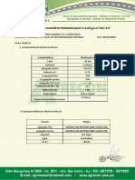 DISEÑO DE MEZCLA PARA ESA OBRA, CONCRETO F C 210 KGCM2, HUSO 67, SLUMP 4A6, CEMENTO TIPO I Cliente "EMPRESA CONSTRUCTORA UNIONES S & Z CONTRATISTA)