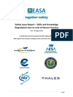 Safety Issue Report - Skills and Knowledge Degradation Due To Lack of Recent Practice