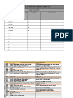 Tentative Timetable Summer 2023