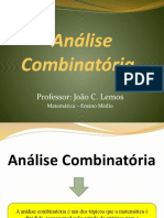 Aula Sobre Análise Combinatória - Com Resolução de Exercícios