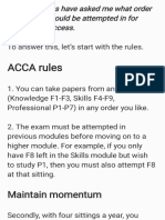 Advice On Taking ACCA Exams