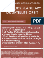 Two Body Planet Orbits by LaGrange Method