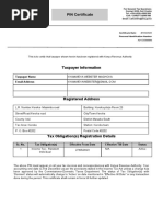 TPIN Registration Certificate | PDF | Taxation | United States Economic ...