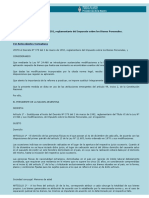 Decreto Reglamentario de La Ley de Impuesto Sobre Los Bienes Personales