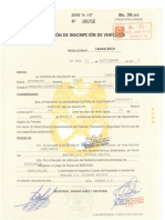 Resolución de Inscripción - Policia