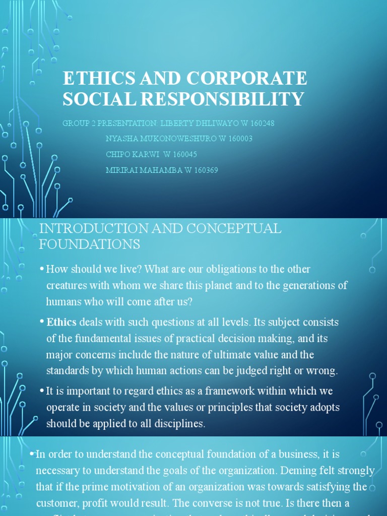 Ethics in Corporate Social Responsibility | PDF | Free Will | Corporate ...