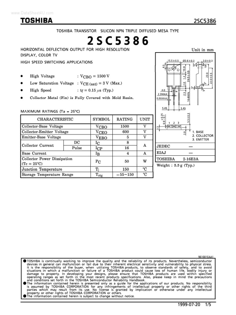 C5386 Datasheet