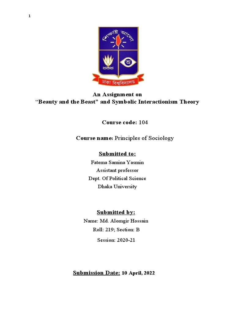 Beauty and The Beast' and Symbolic Interactionism Theory PDF