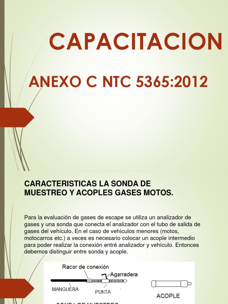 Características de Sondas y Acoples NTC 5365 | PDF