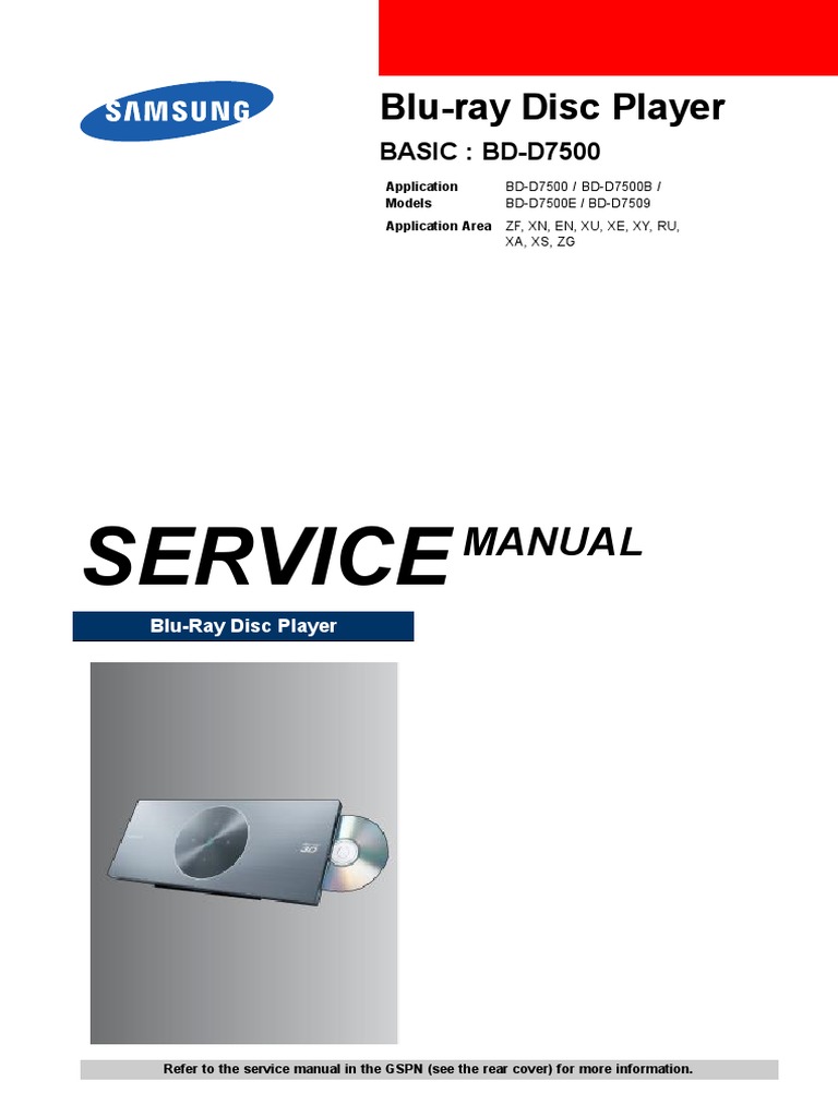 samsung_bdd7500_bdd7500b_bdd7500e_bdd7509 PDF Electrostatic