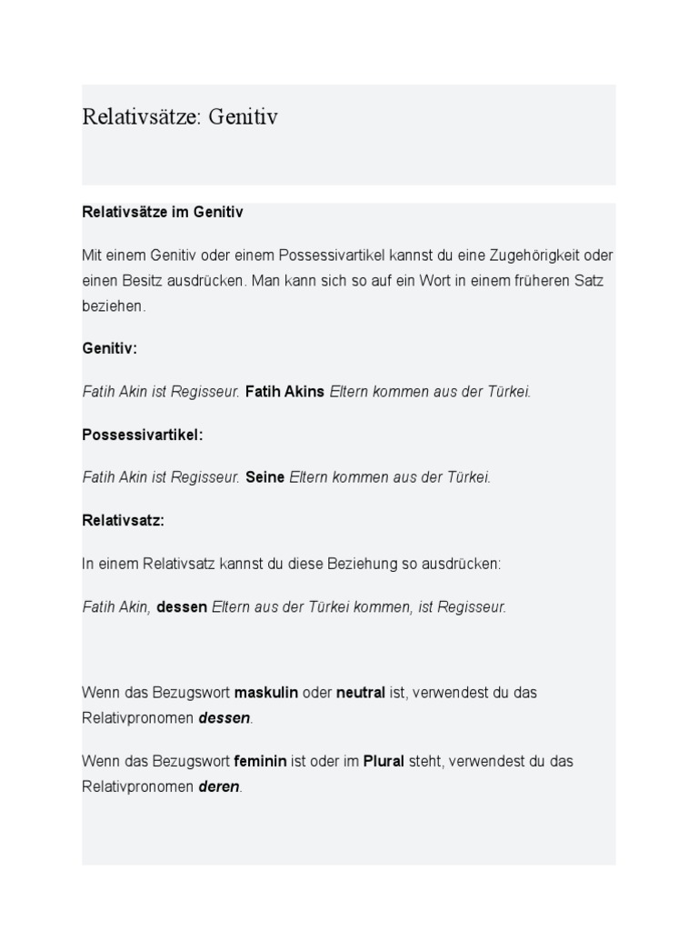 Genitiv PDF