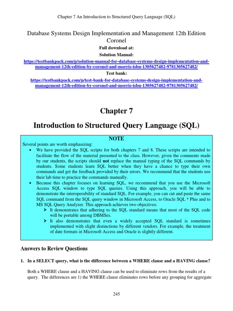 Database Systems Design Implementation and Management 12th Edition ...