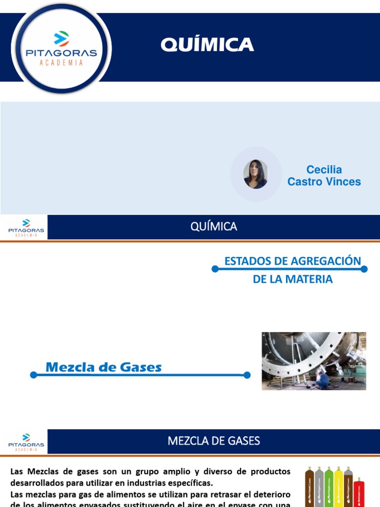 Mezclas de Gases: Conceptos y Leyes | PDF