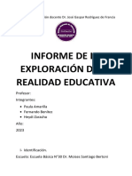 Informe de La Exploración de La Realidad Educativa