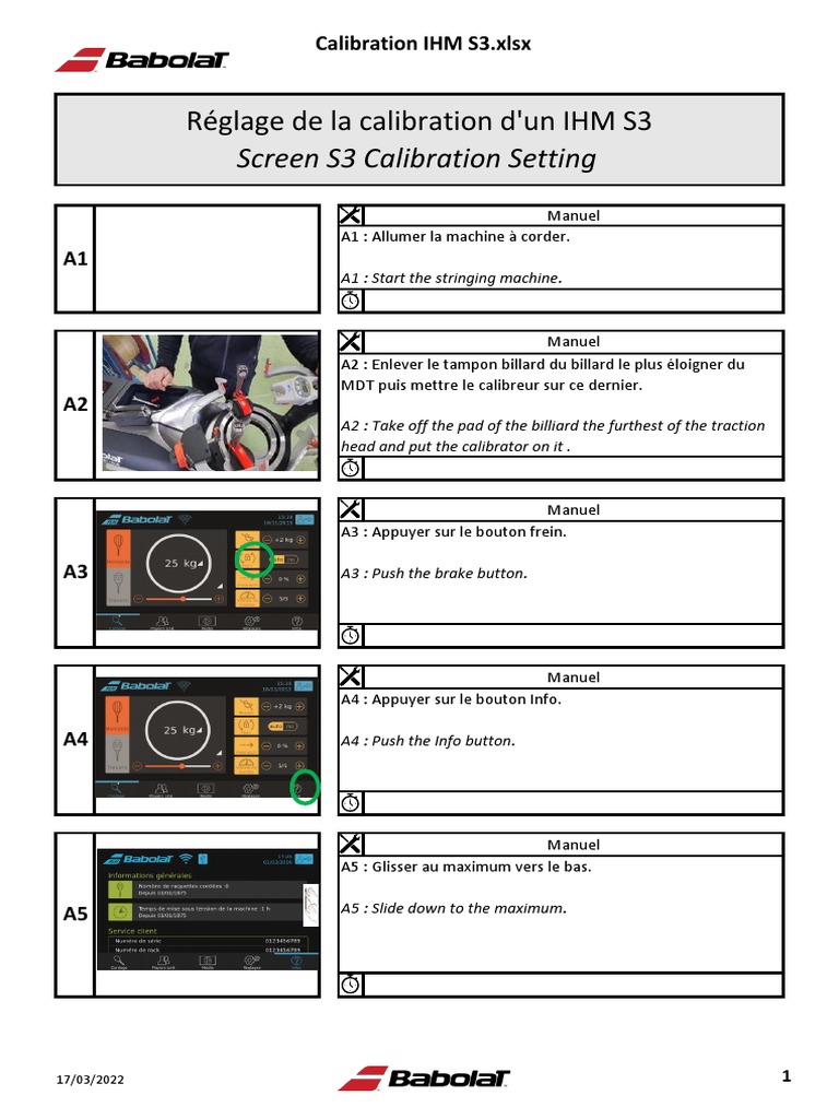 Calibration IHM S3: Guide Pratique | PDF
