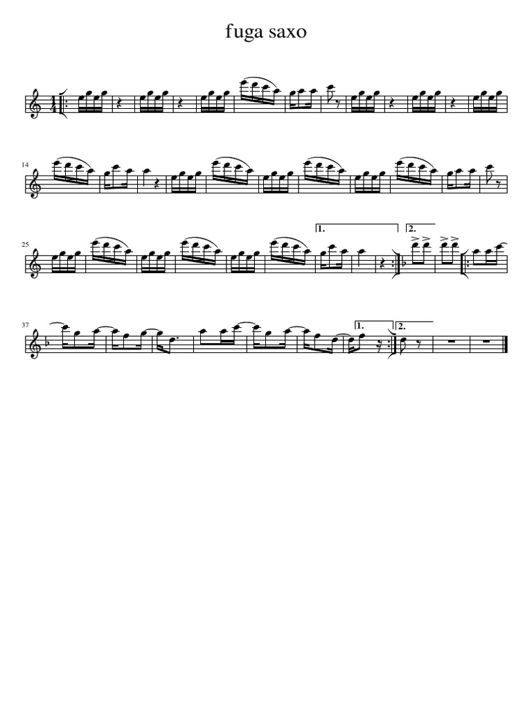 Fuga Saxo: Musical Composition Guide | PDF