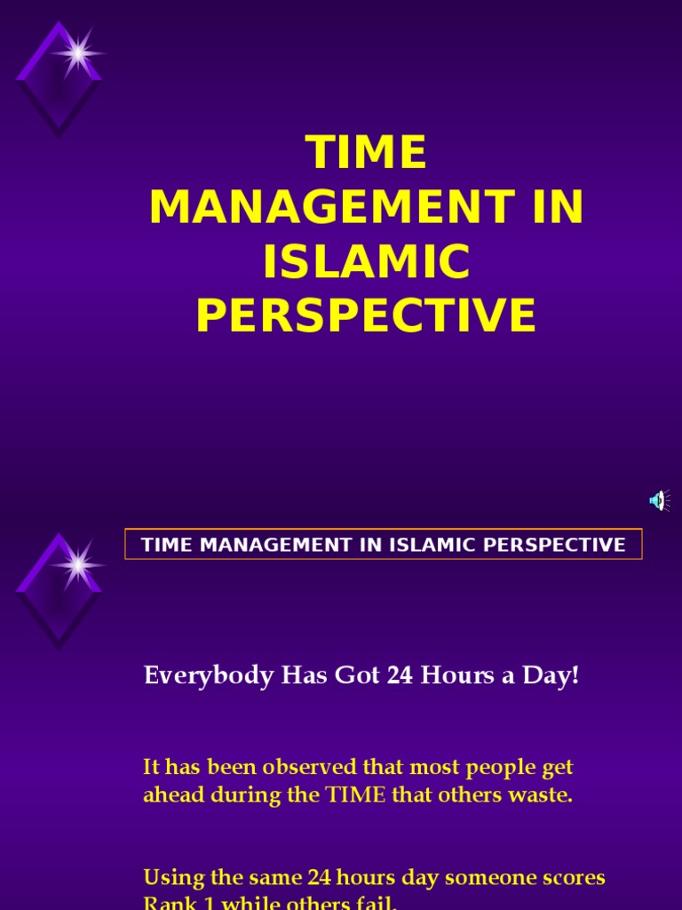 Time Management in Islamic Perspective | PDF | Time Management ...