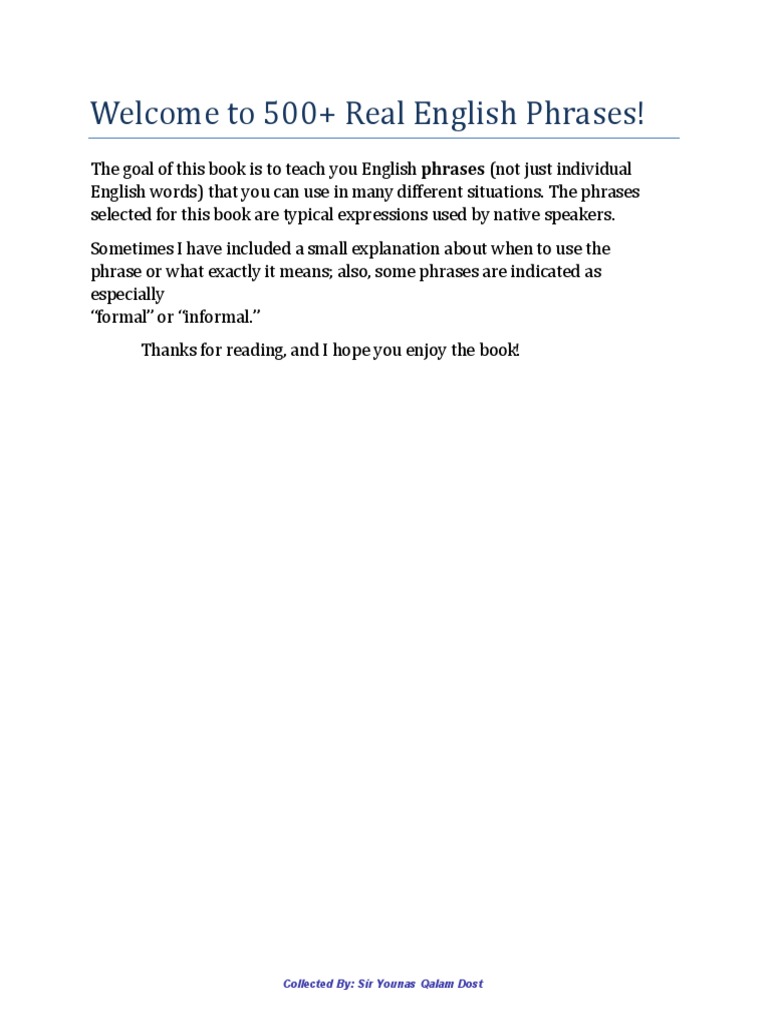 500 Real English Phrases PDF