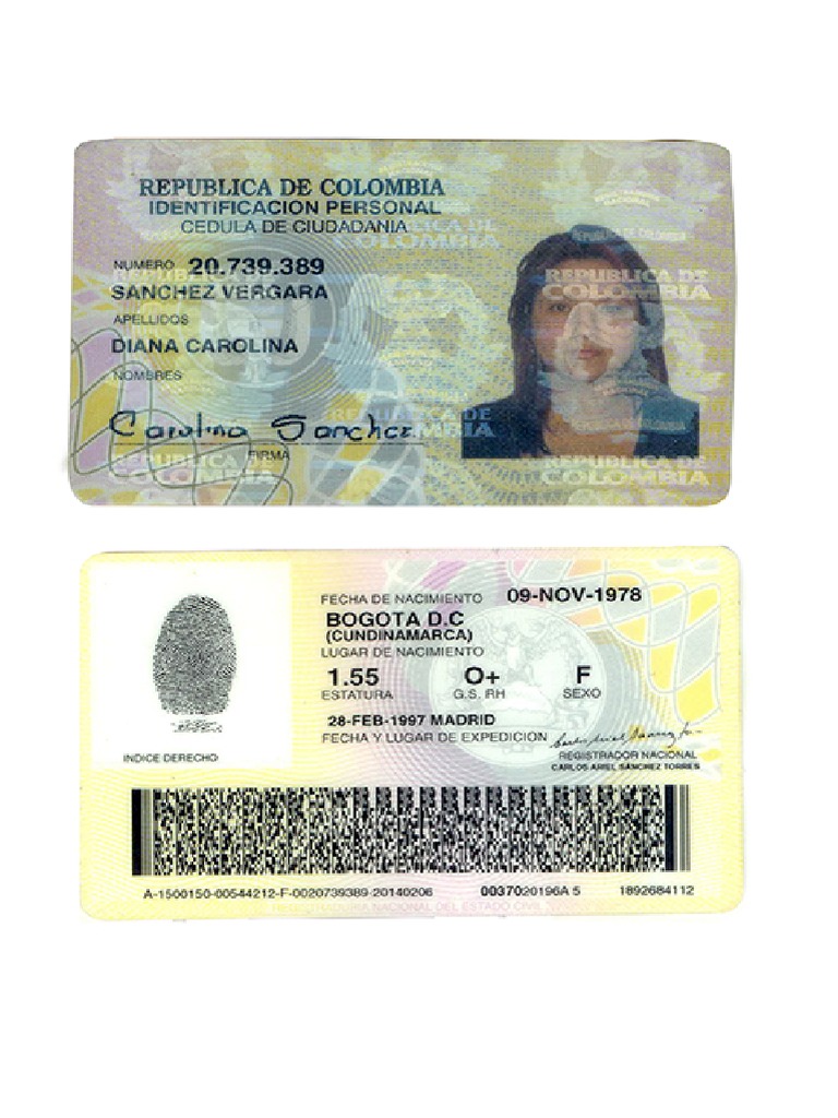 Cedula Carolina Sanchez++ | PDF