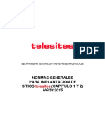 Normas Generales para Implantacion de Sitios Telesites Cap 1 y 2 NGISt 2015