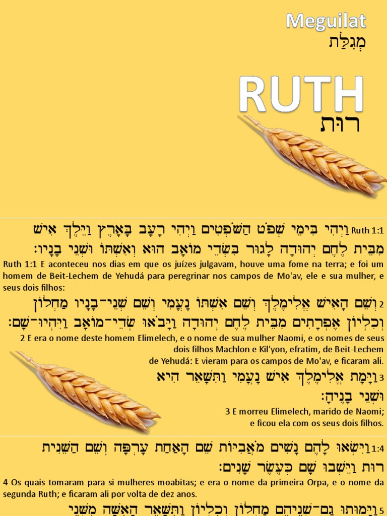 MEGUILAT RUTH (Livro de Ruth) | PDF