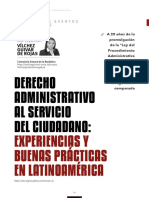 Derecho Administrativo Al Servicio Del Ciudadano:: Experiencias Y Buenas Prácticas en Latinoamérica