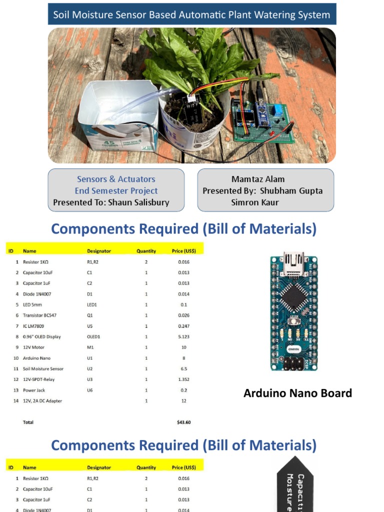 Automatic Plant Watering System Circuit Diagram