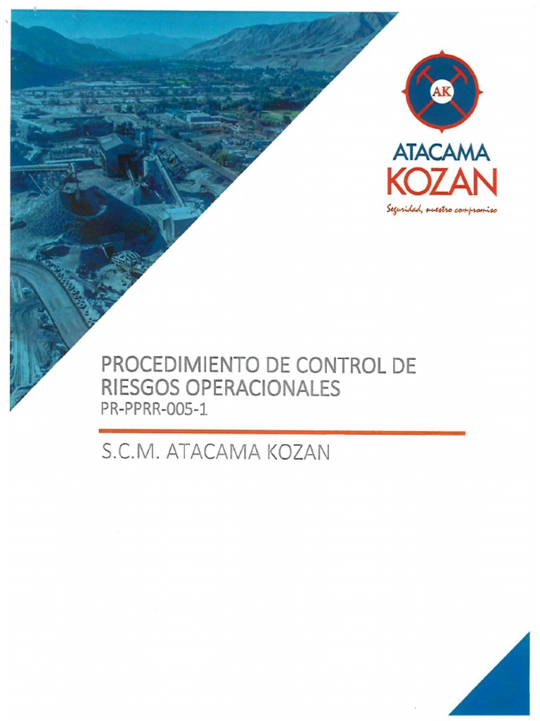 In-Pprr-005-1 Procedimiento de Control de Riesgos Operacionales | PDF