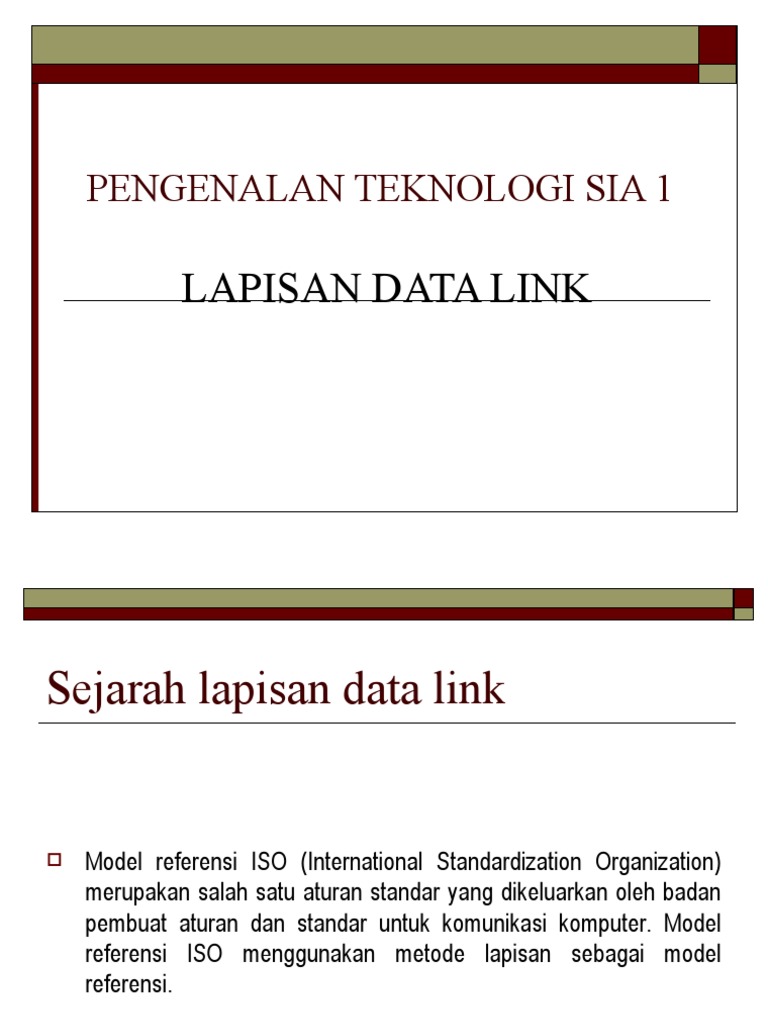 Lapisan Data Link | PDF