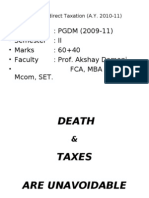 Course: PGDM (2009-11) - Semester: II - Marks: 60+40 - Faculty: Prof. Akshay Damani - Fca, Mba (Uk), Mcom, SET