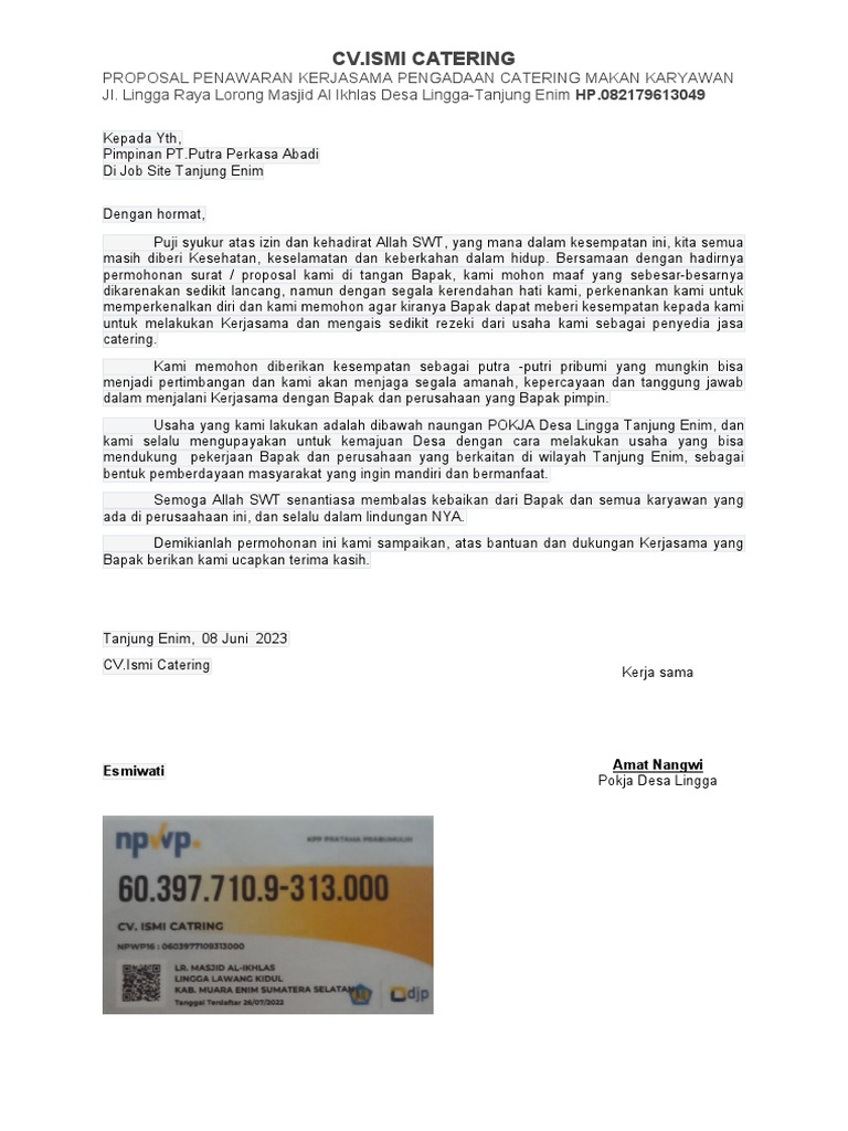 Proposal Catering Pdf