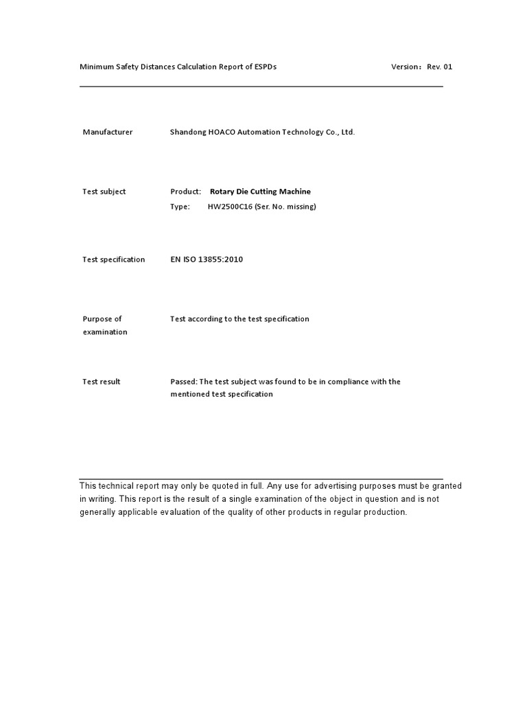 ESPD Minimum Distance Calculation Report | PDF